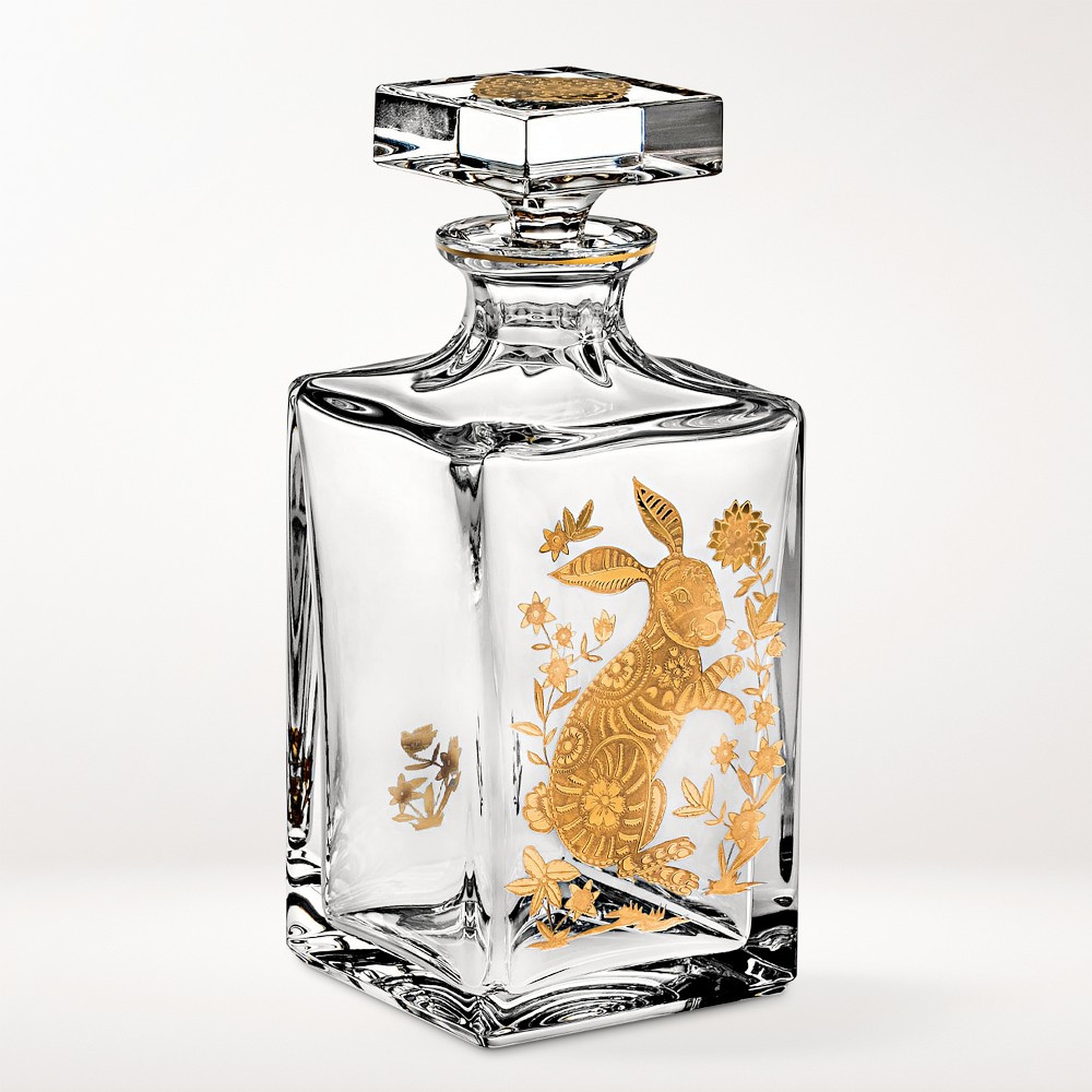 Vista Alegre Golden Crystal Lunar New Year Whiskey Decanters | Williams-Sonoma