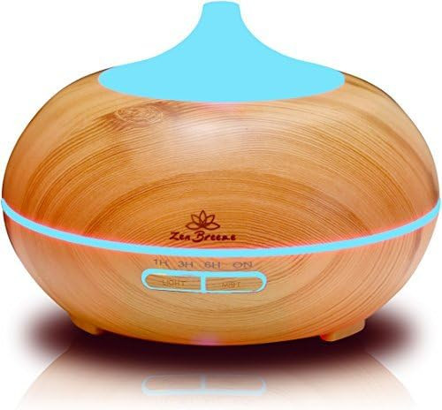 Essential Oil Diffuser, Blue Light Aromatherapy Diffuser, Faux Wood Grain, Housewarming Gift Idea... | Amazon (US)
