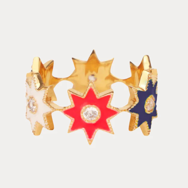 Red White and Blue Star Cluster Ring | BuDhaGirl