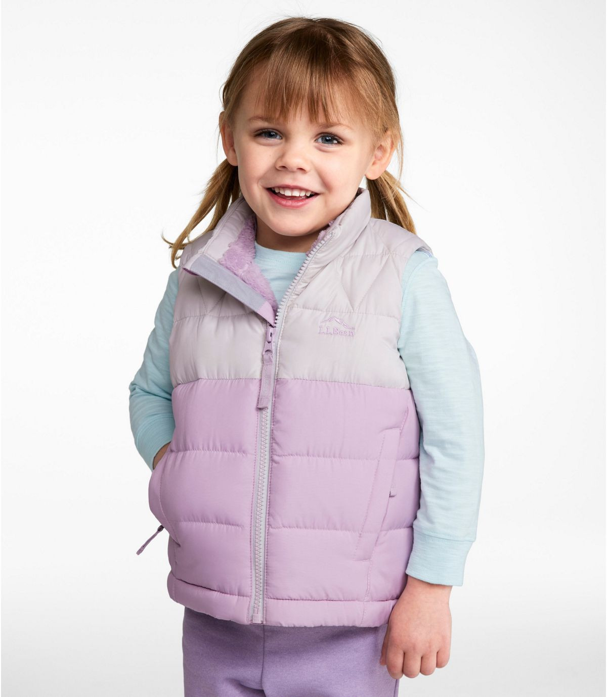 Toddlers' Bean's Down Vest, Colorblock | L.L. Bean