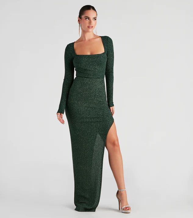 Kelly Formal Glitter Cowl Neck Dress | Windsor Stores