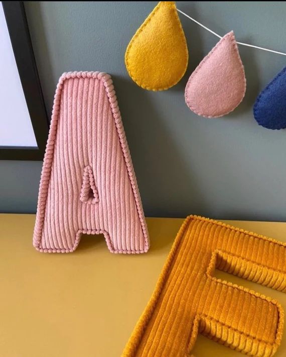 Fabric Letters Corduroy Nursery Decor New Baby Gift | Etsy | Etsy (US)