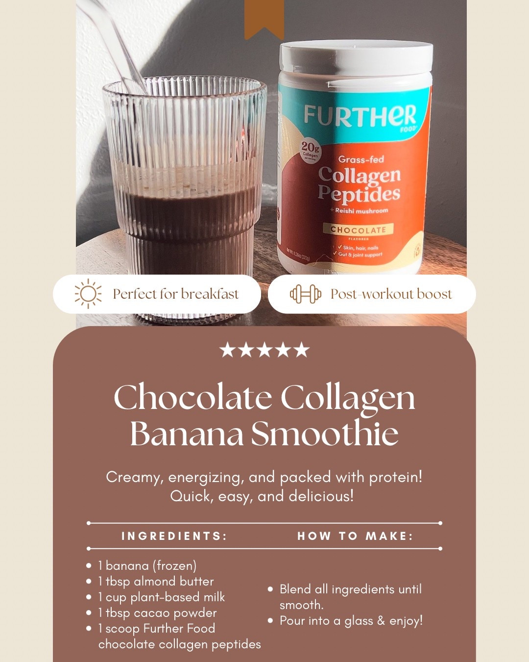 The best chocolate banana smoothie recipe!