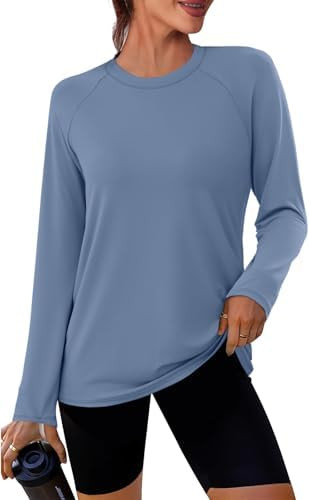 WIHOLL Workout Tops for Women Long Sleeve Sun Shirt UPF 50+ UV Protection Running Hiking Clothes ... | Amazon (US)