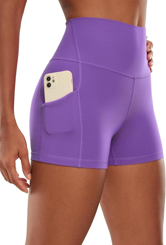 CRZ YOGA Womens Butterluxe Biker Shorts with Pockets 3'' / 5'' / 8'' - High Waisted Volleyball Wo... | Amazon (US)