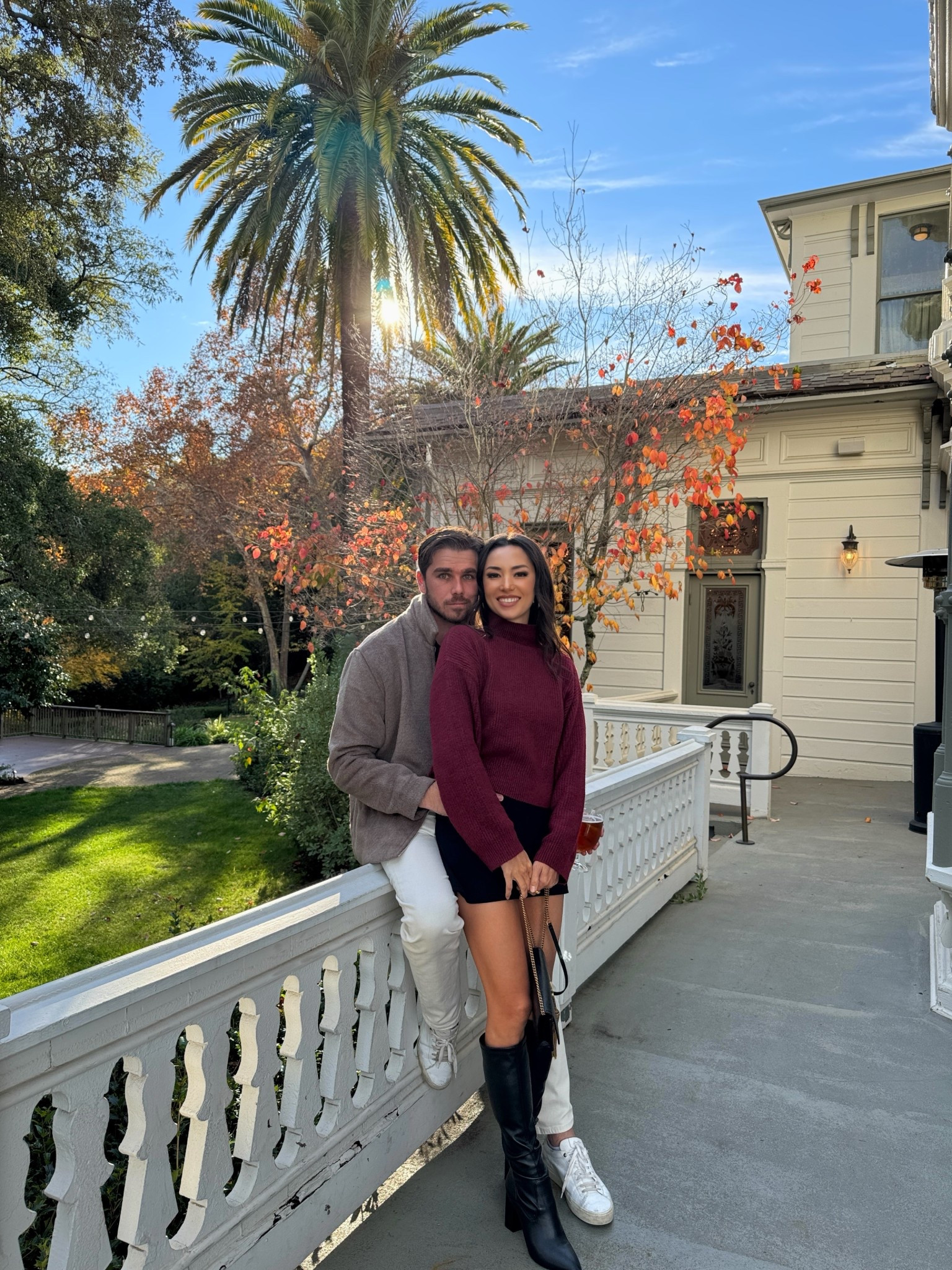 Couple fall outfits :) XS in the black mini skirt, boots are true to size and so comfy! Family photo outfits

#LTKHoliday #LTKFindsUnder100 #LTKSeasonal
