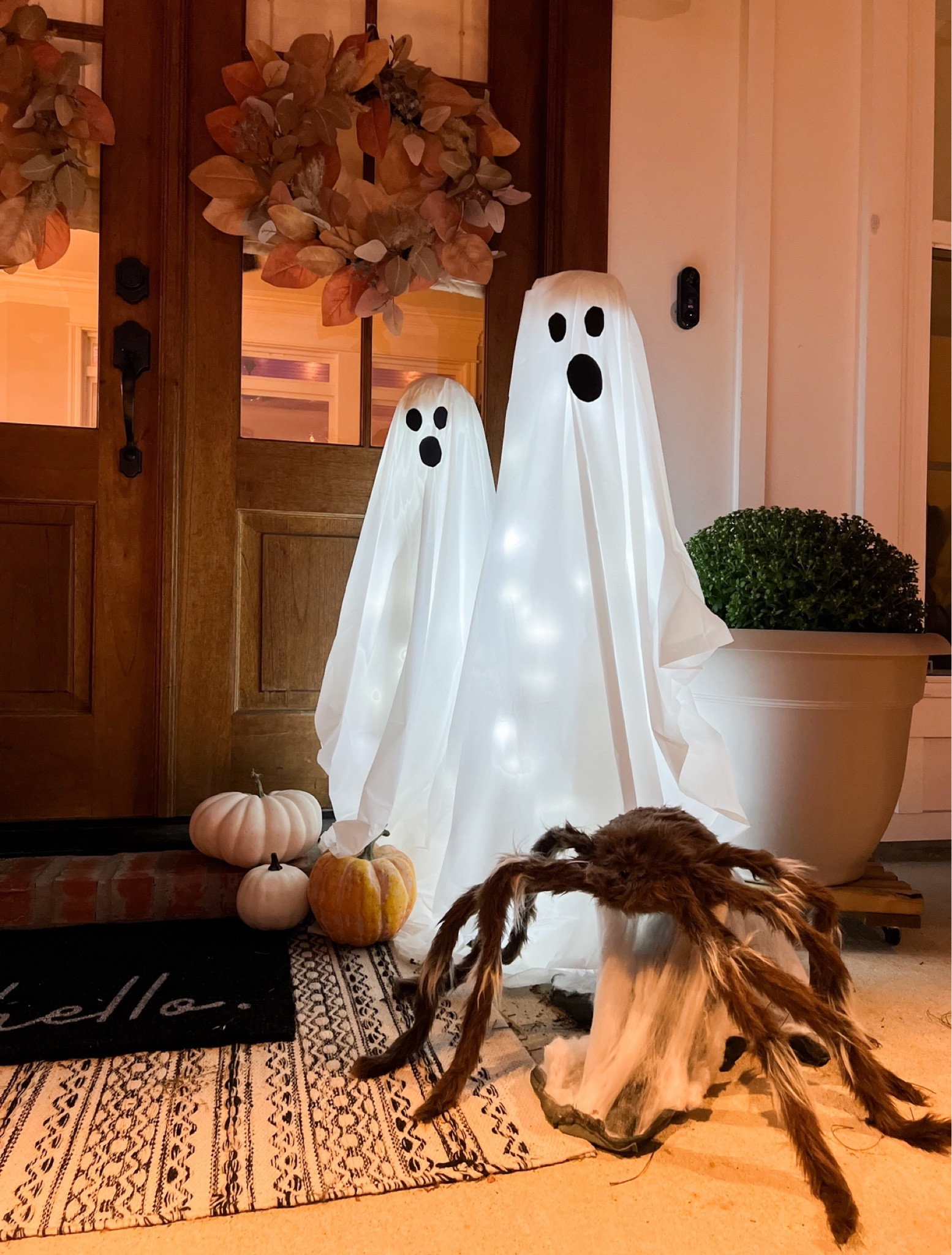 These Tomato Cage Ghosts are not only too cute, but they are so easy to assemble! Still a favorite DIY Halloween craft 👻 
I grabbed everything I needed from Walmart and had them together in under 5 minutes. Cutest addition to your Halloween decor!

Need: (Grabbed everything from Walmart!)

Styrofoam Ball : used size #6
Tomato Cage : used a 42” and 20”
Plastic white tablecloth 
Christmas lights
Black foam sheet
*Glue Gun for attaching everything*



#LTKSeasonal #LTKHome #LTKFallSale