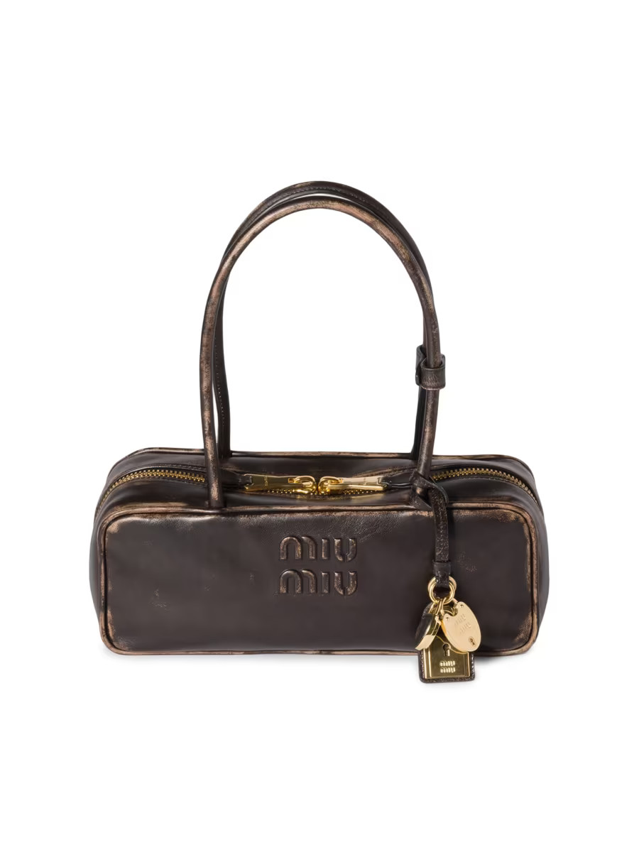 Miu Miu Beau Nappa Leather Top Handle Bag | Saks Fifth Avenue | Saks Fifth Avenue