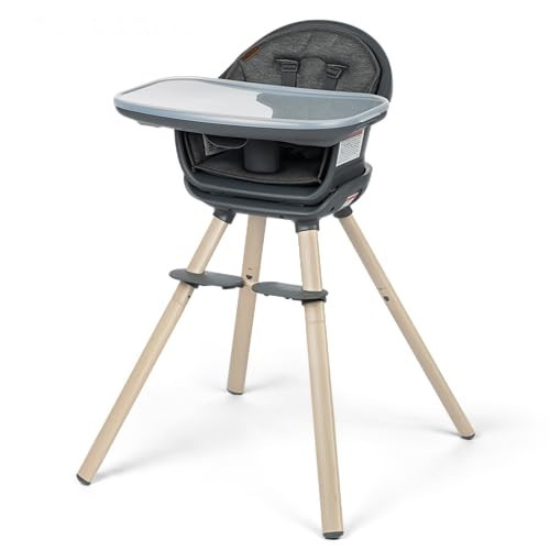 Maxi-Cosi Moa 8-in-1 High Chairs for Babies and Toddlers, Machine Washable Infant High Chair, Compact, Convertible High Chair Lightweight Design, Classic Graphite | Amazon (US)