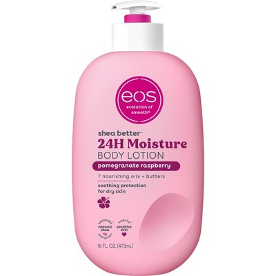eos Shea Better 24H Moisture Body Lotion - Pomegranate Raspberry - 16 fl oz: Hypoallergenic, Paraben-Free, Phthalate-Free | Target