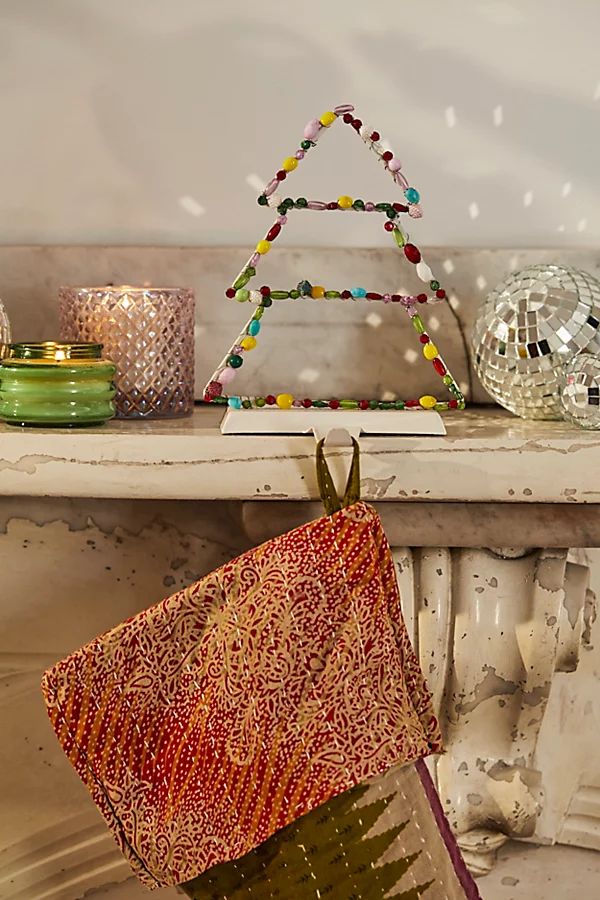 Beaded Tree Stocking Holder | Urban Outfitters (US and RoW)
