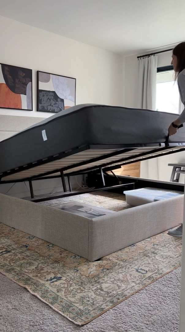 This bed has TONS of concealed storage for off season clothing, extra bedding and bulky winter gear  

#LTKhome #LTKFind