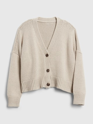 Kids Cropped Boxy Cardigan Sweater | Gap (US)