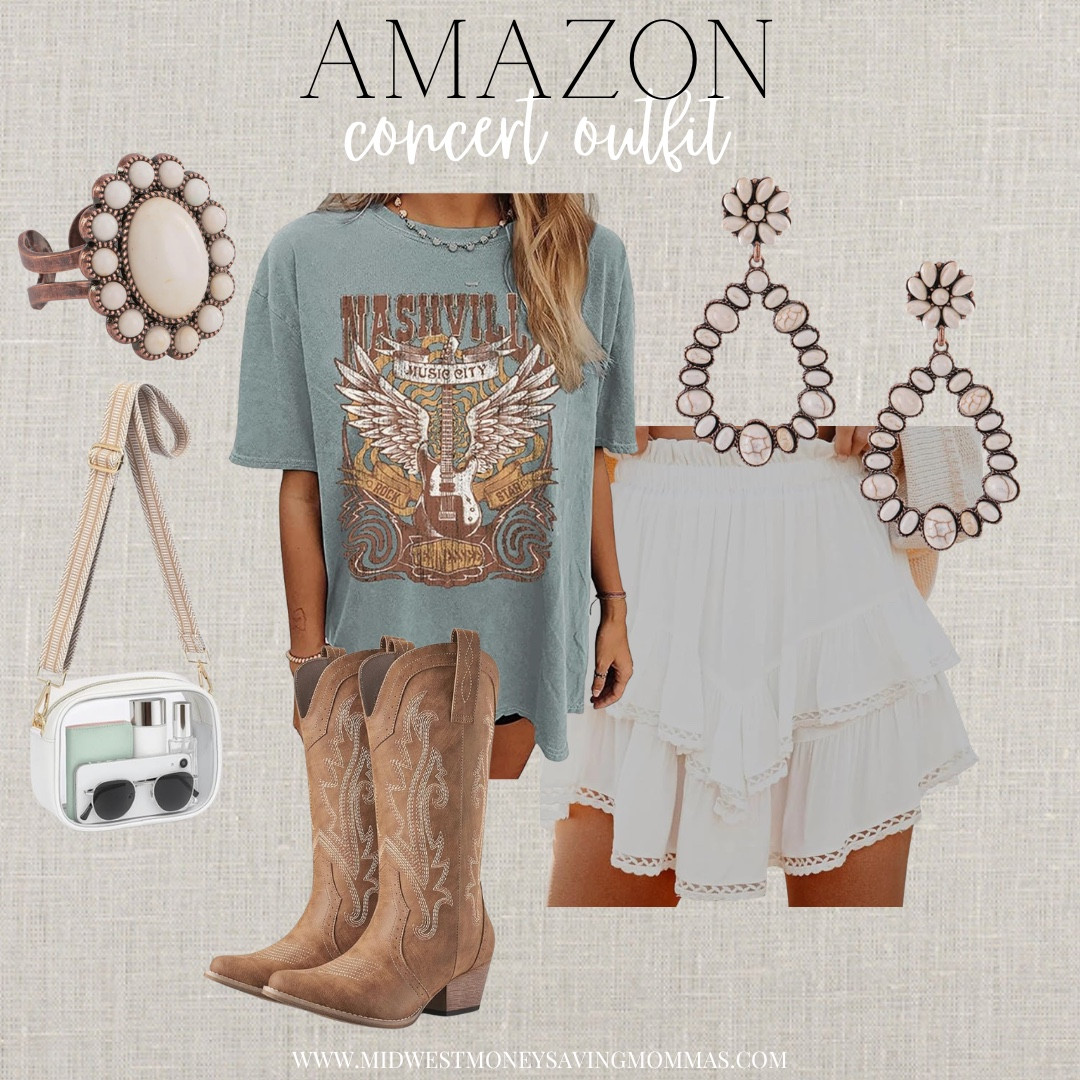Country concert outfit 

Amazon fashion  white skirt  cowgirl boots  cowboy boots  stadium bag  western outfit 

#LTKootd #LTKgrwm #LTKFestival