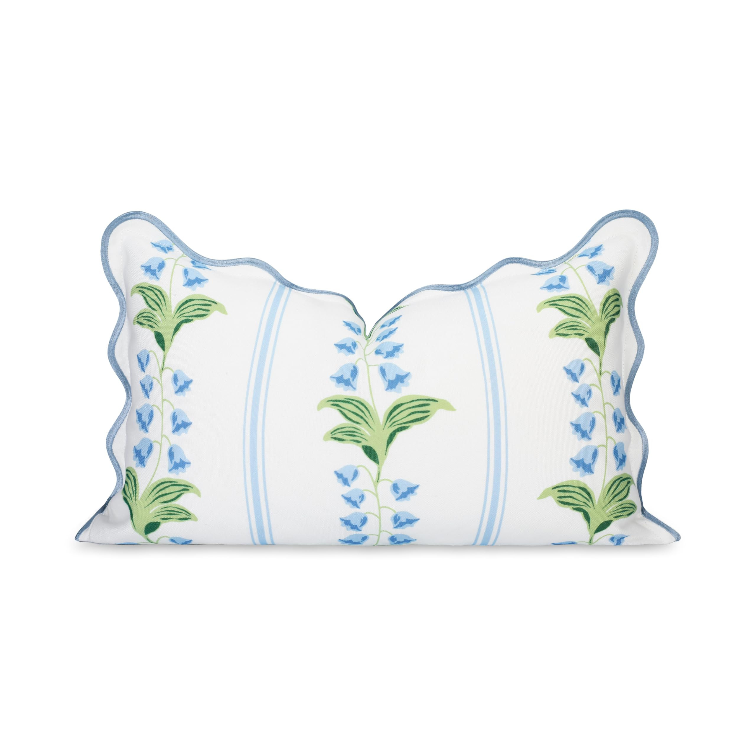 Hofdeco Premium Grandmillennial Coastal Hampton Patio Indoor Outdoor Lumbar Pillow Cover Only, 12... | Amazon (US)