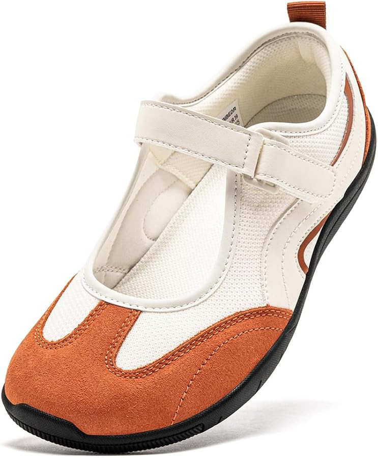HOBIBEAR Women's Barefoot Mary Jane Flats Wide Toe Box Slip on Dress Comfortable Walking Shoes | Amazon (US)