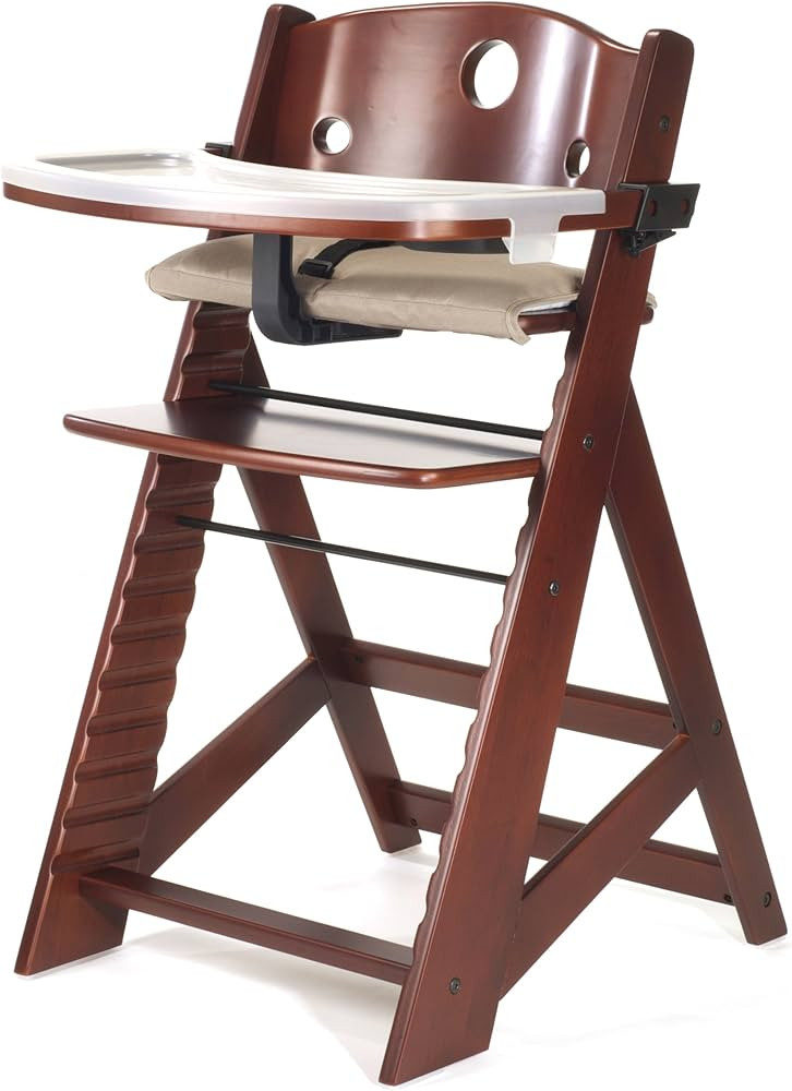 Height Right High Chair with Tray, Mahogany | Amazon (US)