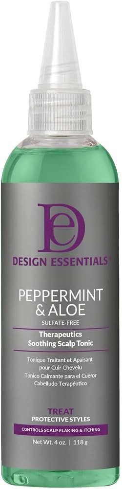 Design Essentials Peppermint & Aloe TherapeuticsSoothing Scalp Tonic, 4 Ounces | Amazon (US)
