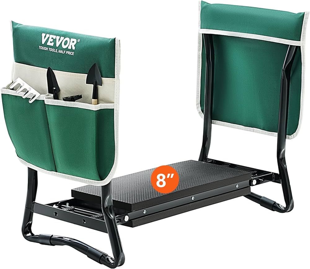 VEVOR Folding Garden Kneeler and Seat Heavy Duty, Widened 8" EVA Foam Pad, Portable Garden Stool ... | Amazon (US)