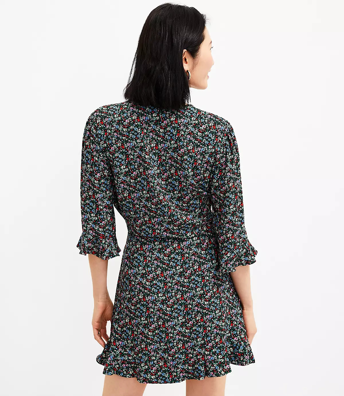 Floral Ruffle Trim Skort Dress | LOFT | LOFT