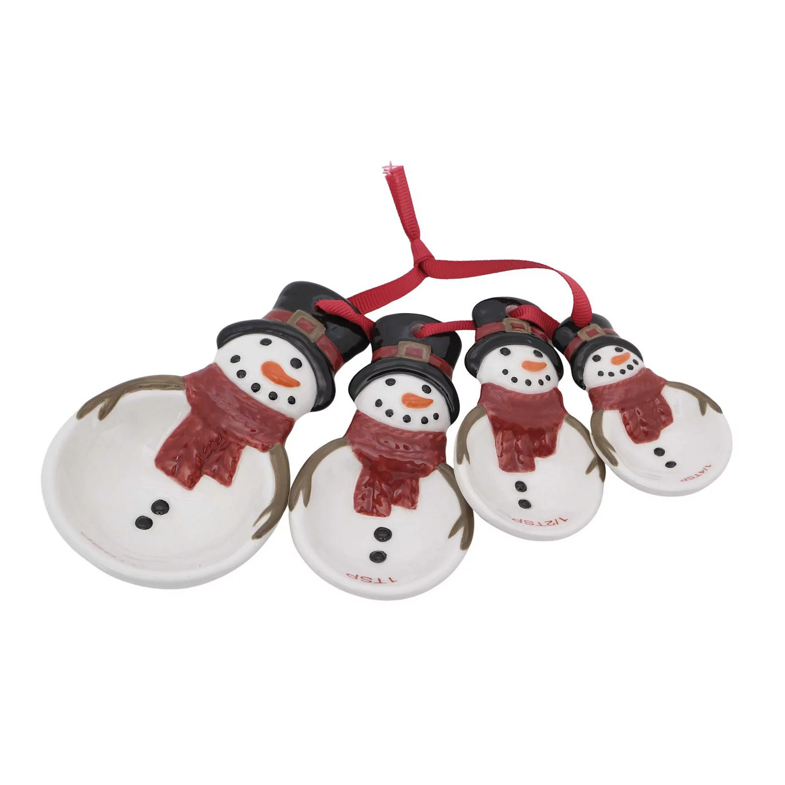 St. Nicholas Square® 4-Piece Snowman Measuring Spoon Set, Red | Kohl's