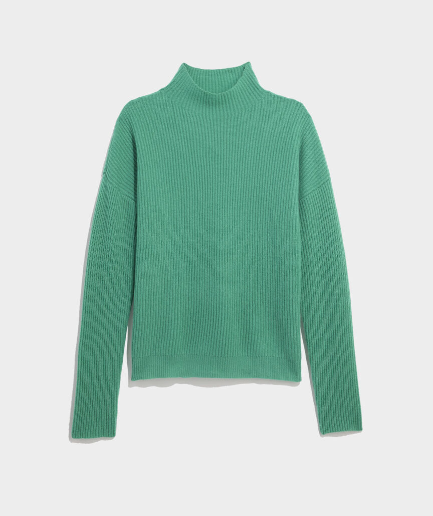 Seaspun Cashmere Ribbed Mockneck Sweater | vineyard vines