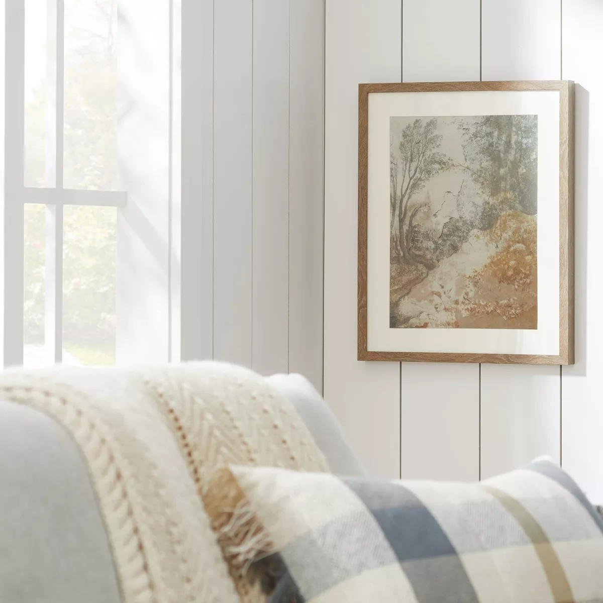 16" x 20" Ancient Fresco Linen Framed Wall Art Print - Threshold™ designed with Studio McGee | Target