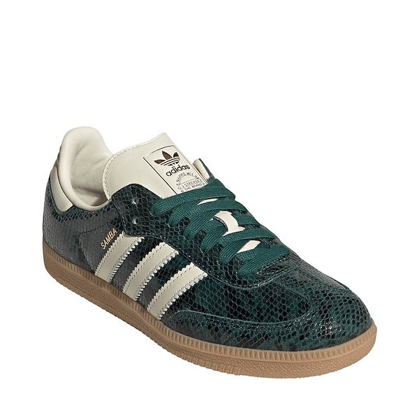 Womens adidas Samba OG Athletic Shoe - Cream White / Cream White / Collegiate Green | Journeys