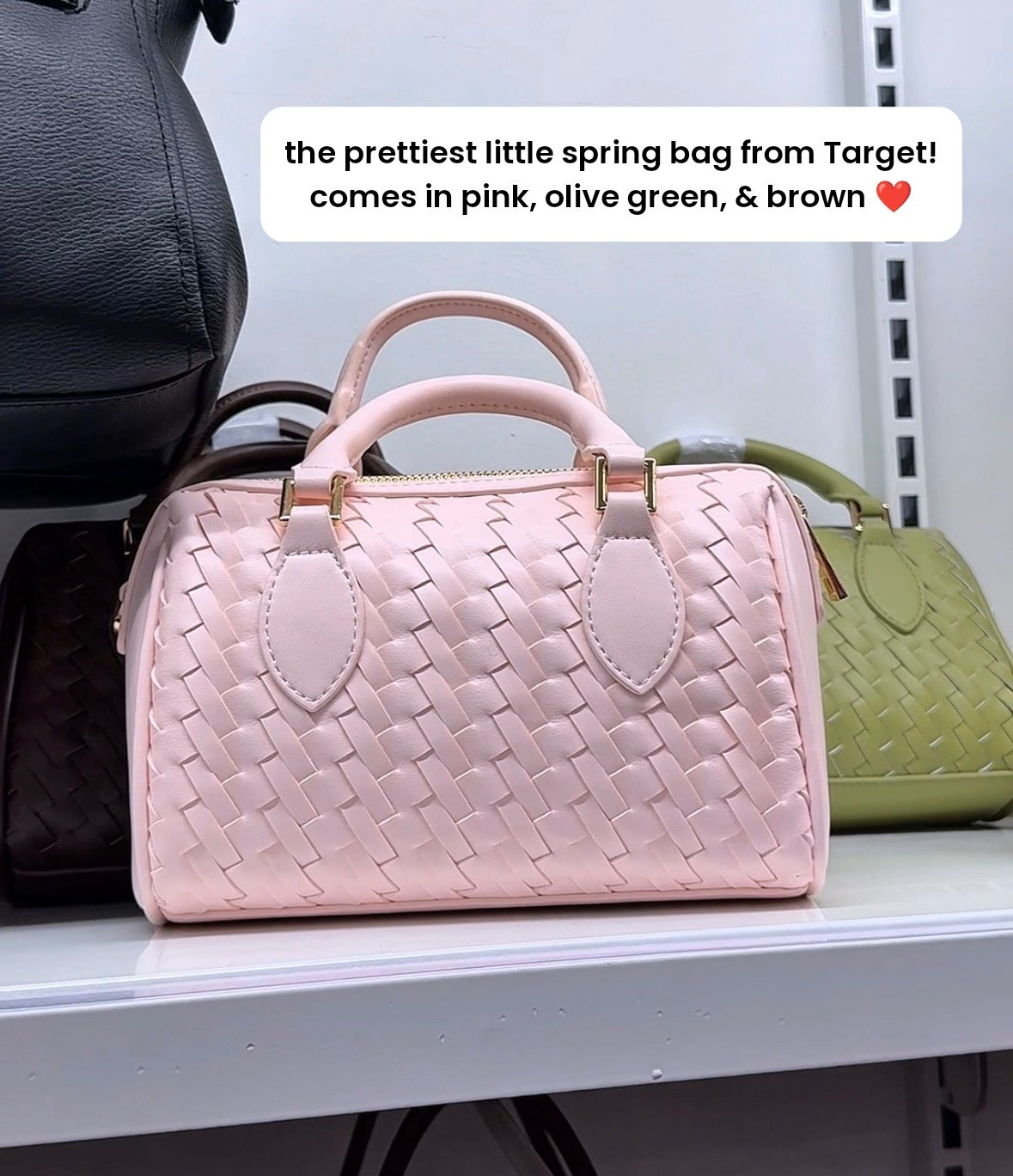 New handbags from target! I love the woven details & the pink color is STUNNING for spring & summer 👏🏼😍 


Target new arrivals
Handbags of 2026
Trendy handbags
Trending purses
Target finds
Target must haves
Summer vacation
Spring purse
Spring handbags
Summer purses 
Summer handbag
Woven handbag
Designer look for less

#LTKTravel #LTKselfcare #LTKootd