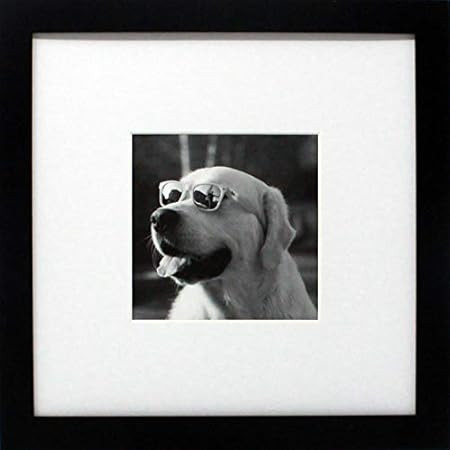 Lawrence Frames 5x5 Wide Border Matted Gallery Black 10x10 Picture Frame | Amazon (US)