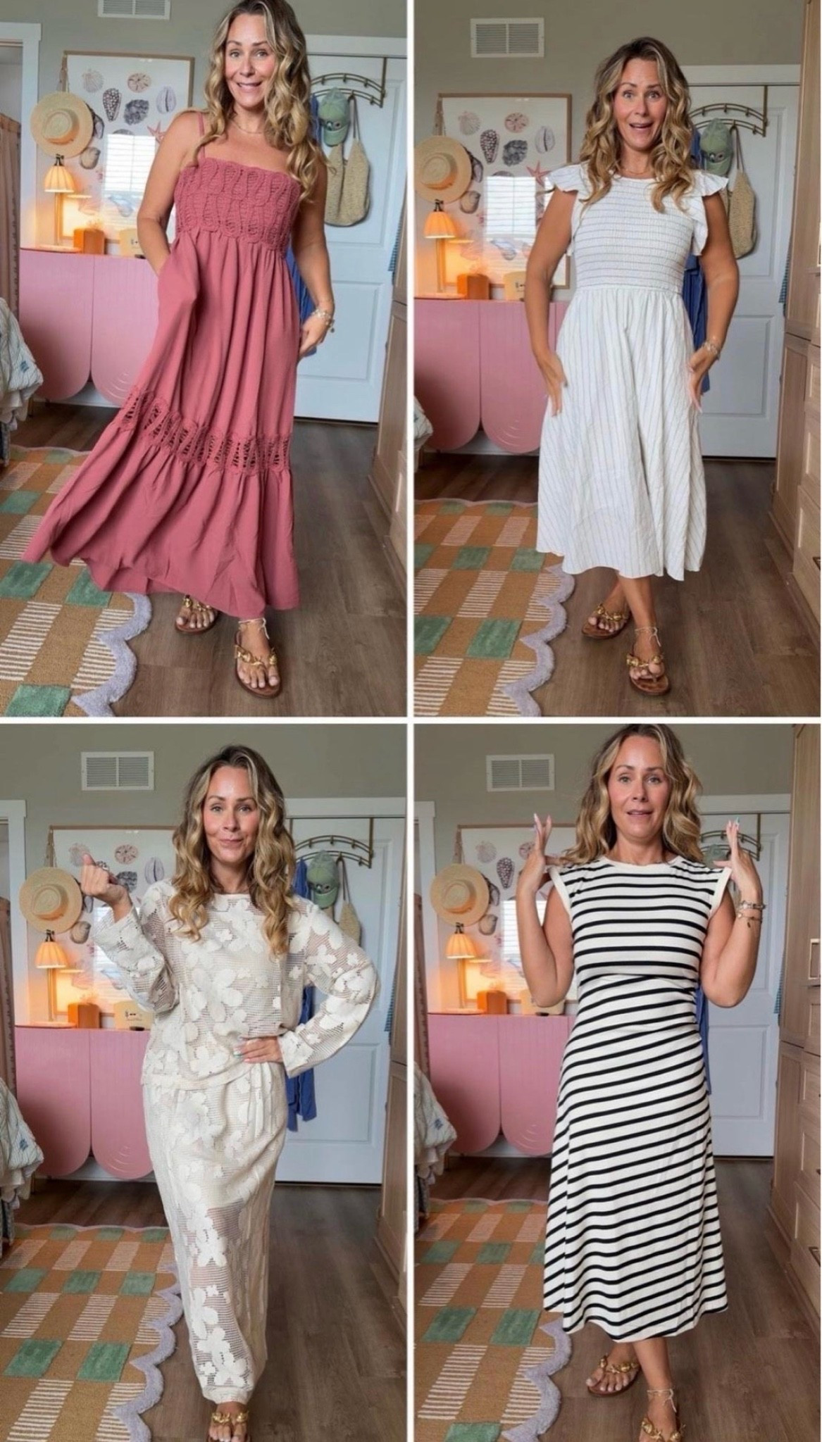 These are the pieces I keep reaching for because they make getting dressed so much easier. 🤍 From everyday dresses to a matching set that looks way more expensive than it is, every single one is flattering, comfortable, and easy to style.

✨ Perfect for the rest of summer now, and several will transition right into early fall with a denim jacket or cardigan.

Which one is your favorite? I’m torn between the striped dress and that mauve maxi. 💕 Everything is linked for you in my LTK!