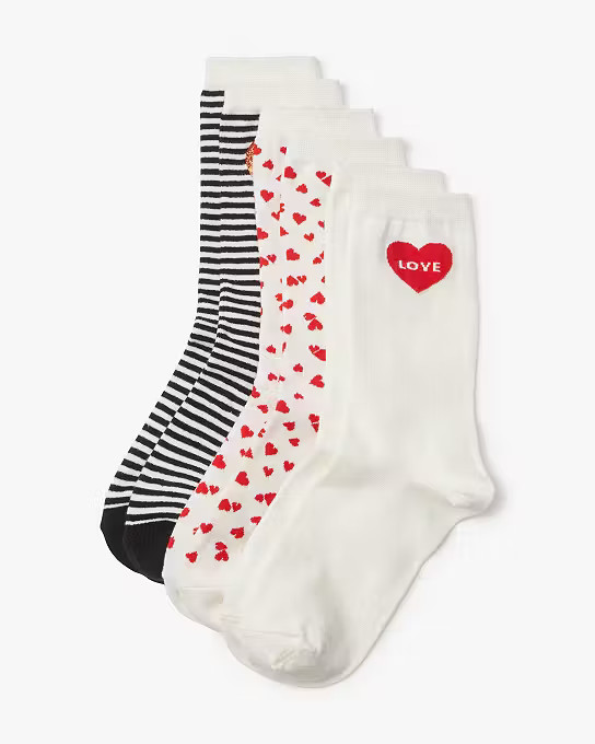 True Love 3 Pack Boxed Crew Socks | Kate Spade (US)