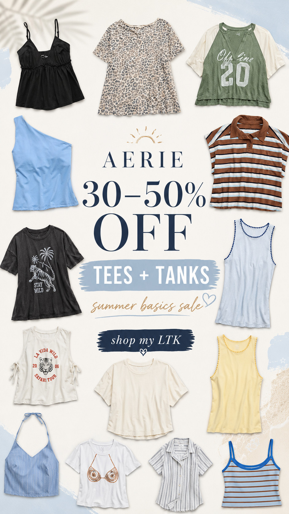 Aerie 30-50% tees and tanks 

 #LTKootd #LTKSaleAlert
