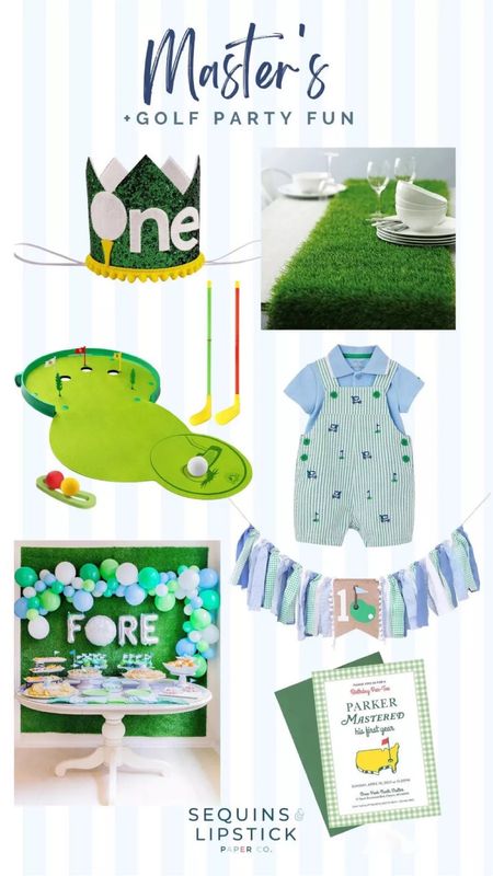 Master's themed first birthday party inspiration! Loving this adorable decor for a little golf lover!

#LTKkids #LTKSeasonal #LTKparties