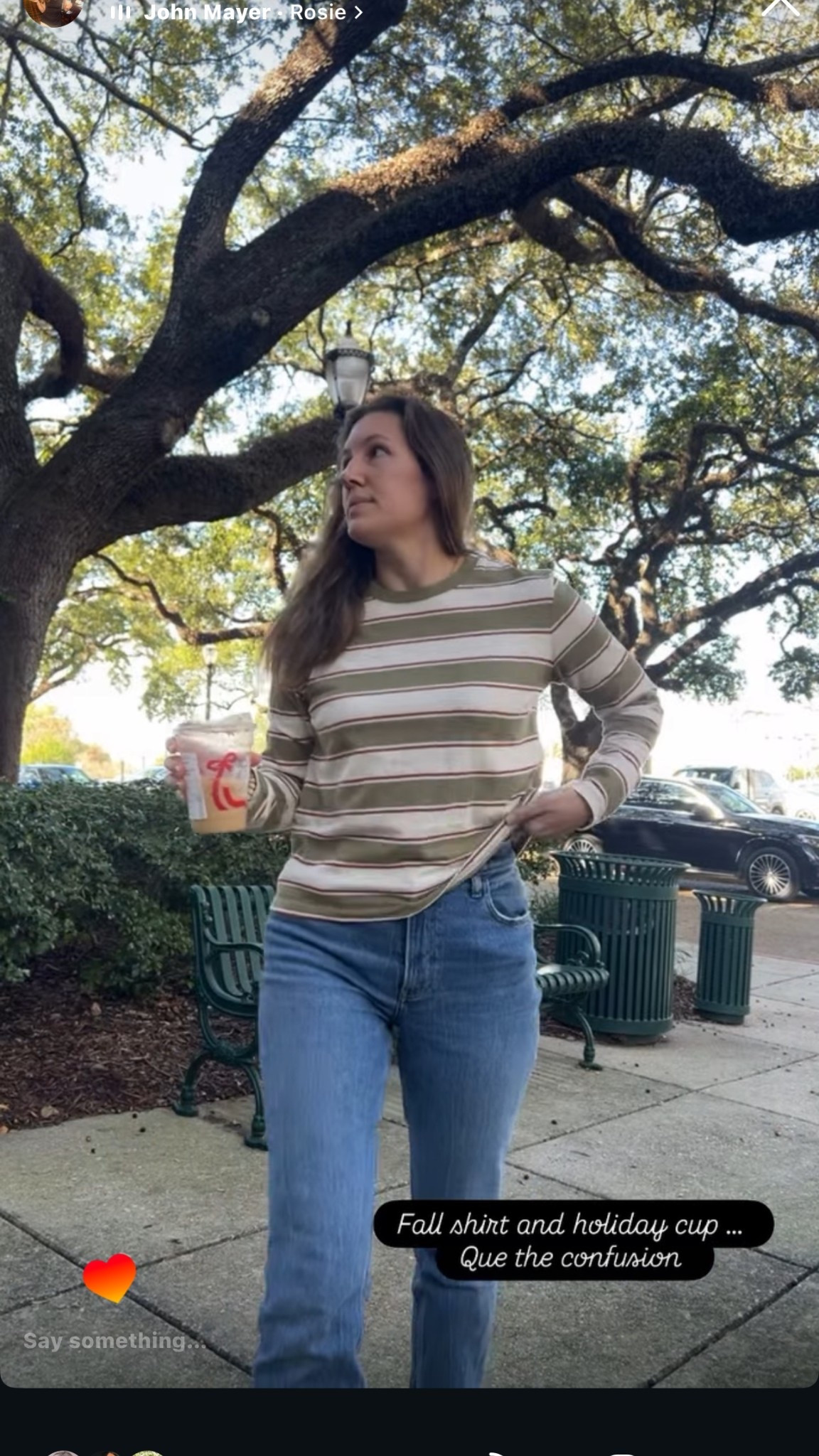 Casual Friday look! Pair top with white jeans even, or darker denim ! 
40 % off right now. Wearing size small in top, 27 in these AF jeans 