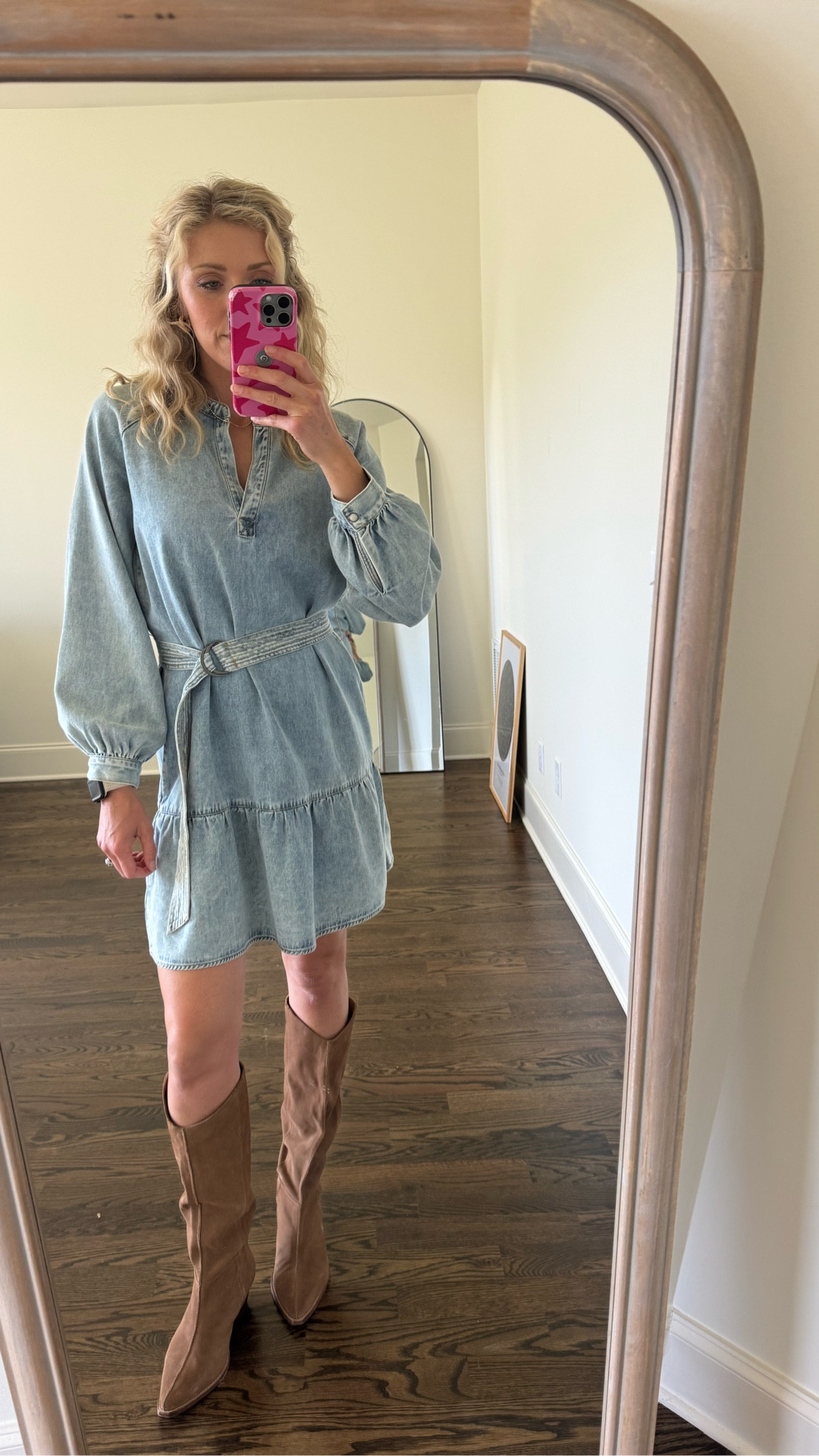 Family photos this week and found my dress for under $100! It’s super flattering and generously runs tts. A classic style that you can wear in between seasons is a must for me! 

#LTKFamily #LTKSeasonal #LTKFindsUnder100