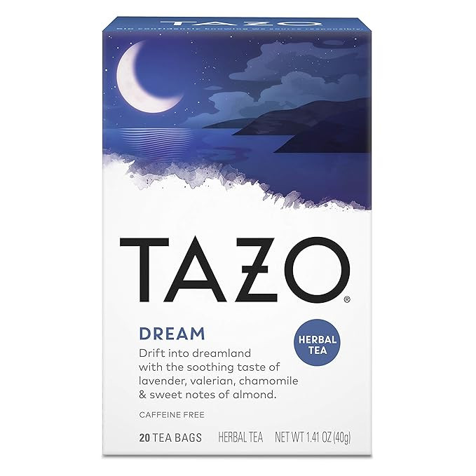 Tazo Herbal Tea Bags Soothing Hot Tea Dream Caffeine Free 1.41 oz 20 Tea Bags | Amazon (US)