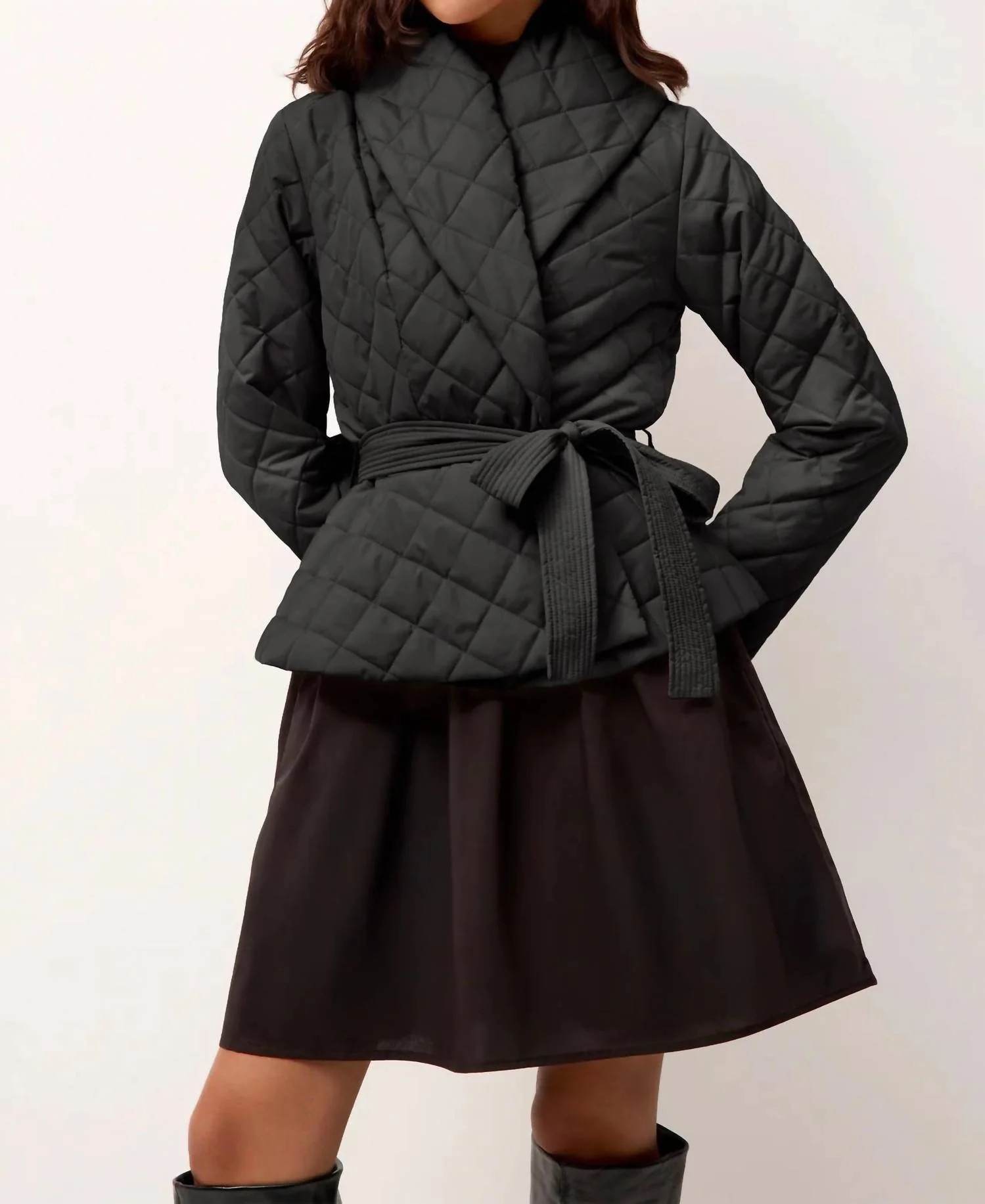 Lark Quilted Jacket In Black | Shop Simon