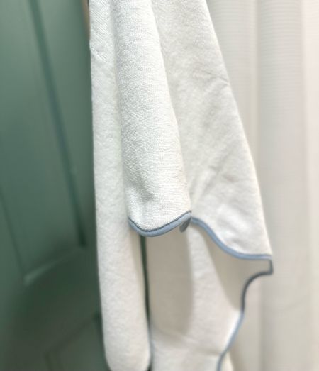 These scalloped Pottery Barn towels are perfect for a little boy bathroom. I have two for my boys! I also have the classic waffle weave white shower curtain from Pottery Barn in this bathroom. 

#bathtowels #potterybarn 

#LTKfindsunder50 #LTKhome