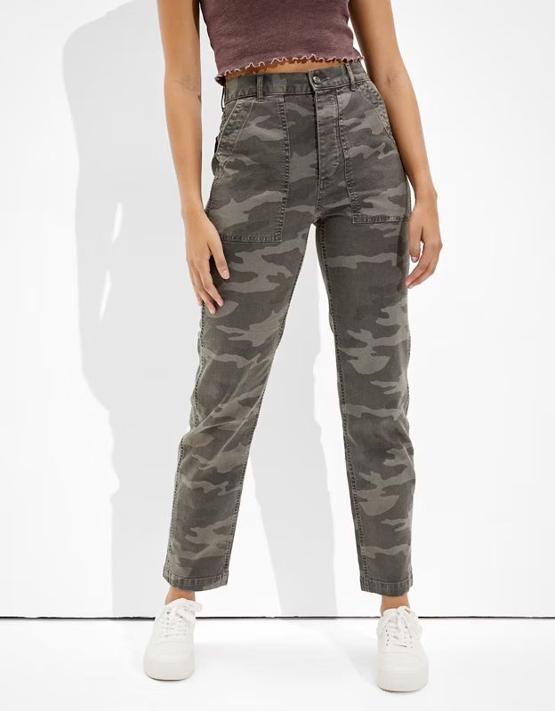 AE Stretch Highest Waist Camo '90s Boyfriend Pant | American Eagle Outfitters (US & CA)