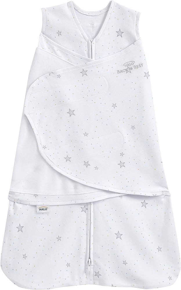 HALO 100% Cotton Sleepsack Swaddle, 3-Way Adjustable Wearable Blanket, TOG 1.5, Stardust, Small, ... | Amazon (US)