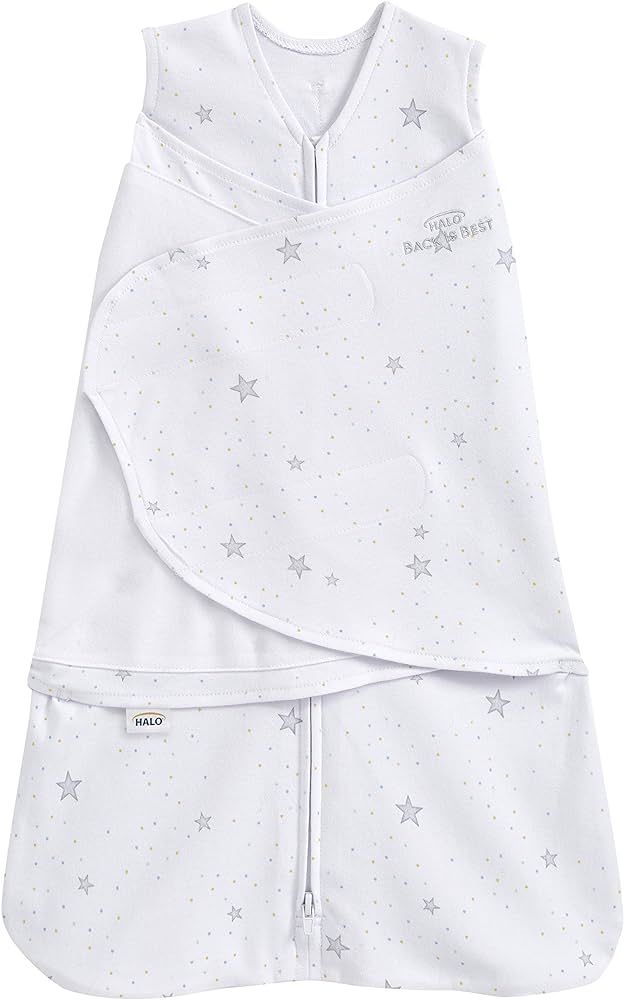 HALO 100% Cotton Sleepsack Swaddle, 3-Way Adjustable Wearable Blanket, TOG 1.5, Stardust, Small, ... | Amazon (US)