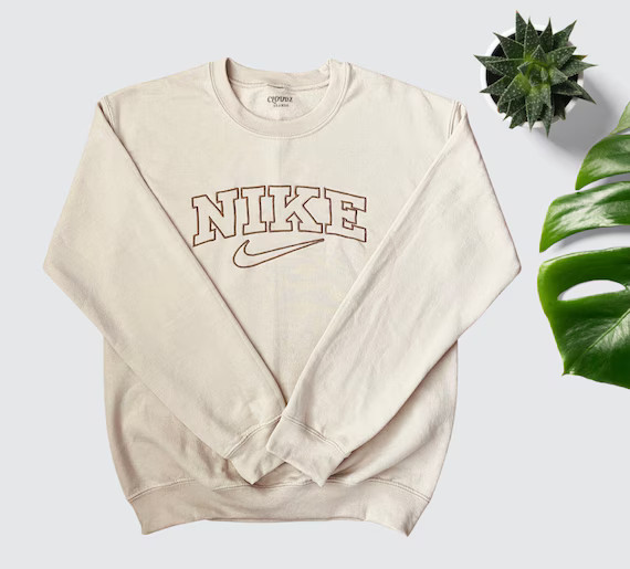 Nike Sports Crewneck College Lettering Design | Etsy (US)