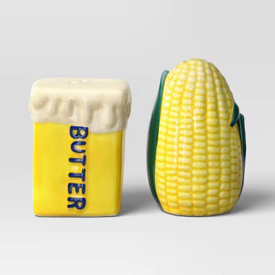 Earthenware Corn/Butter Salt and Pepper Shaker Set - Room Essentials™ | Target