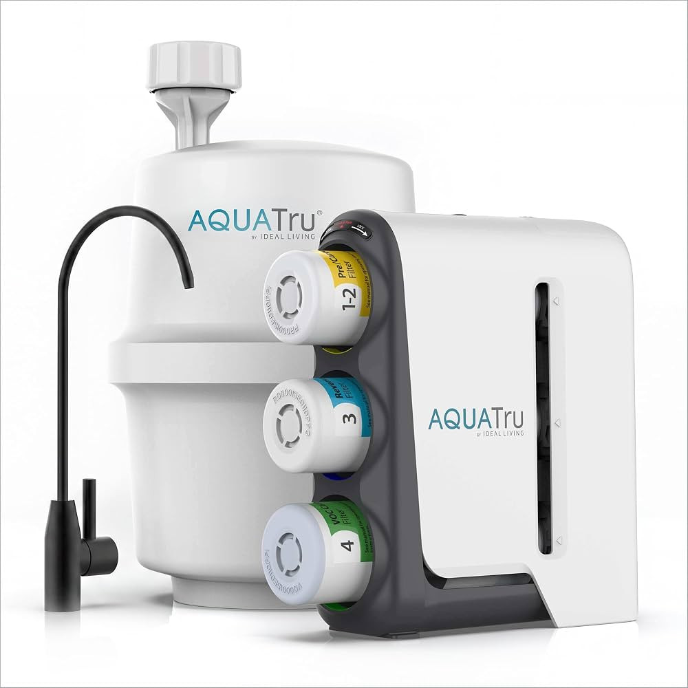 AquaTru Under Sink Alkaline Reverse Osmosis Water Filter | 4-Stage Water Purification System | Re... | Amazon (US)