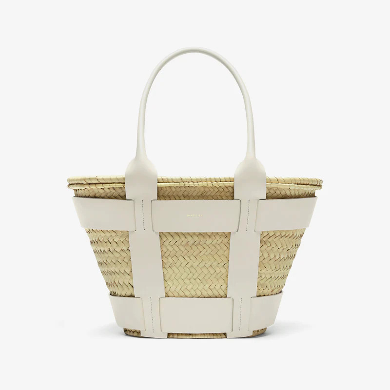 The Santorini | Natural Basket Off-White Smooth | DeMellier | DeMellier