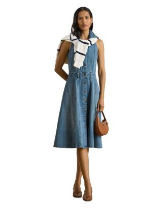 Paneled Denim Sleeveless Shirt Dress | Bloomingdale's (US)