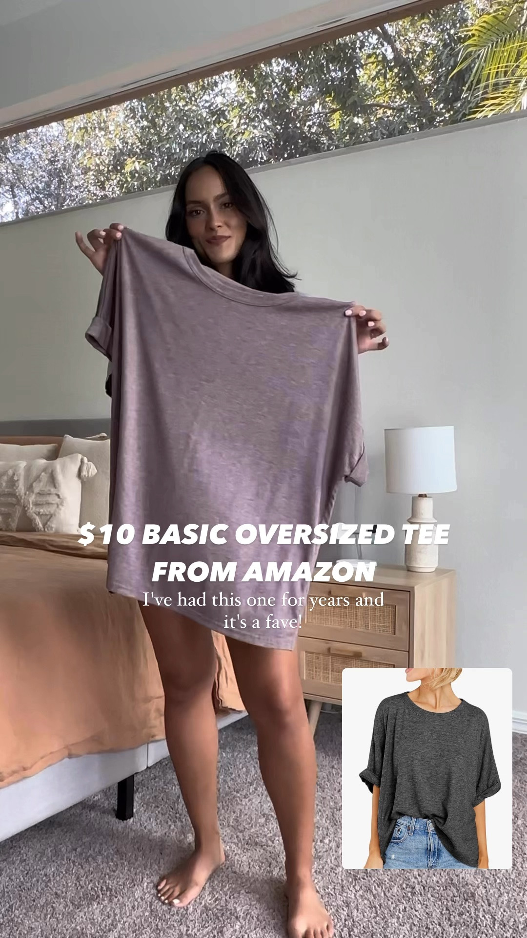 Basic oversized tee $10 right now. True to size  Wearing size small. 

#LTKStyleTip #LTKFindsUnder50 #LTKFindsUnder100