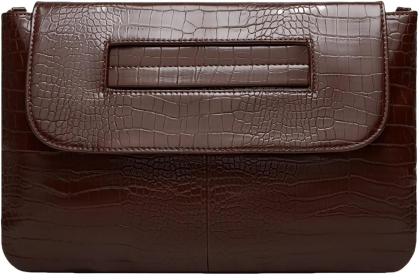 Women Classic Crocodile Pattern Faux Leather Clutch Purse Oversized Female Shoulder Bag Messenger... | Amazon (US)