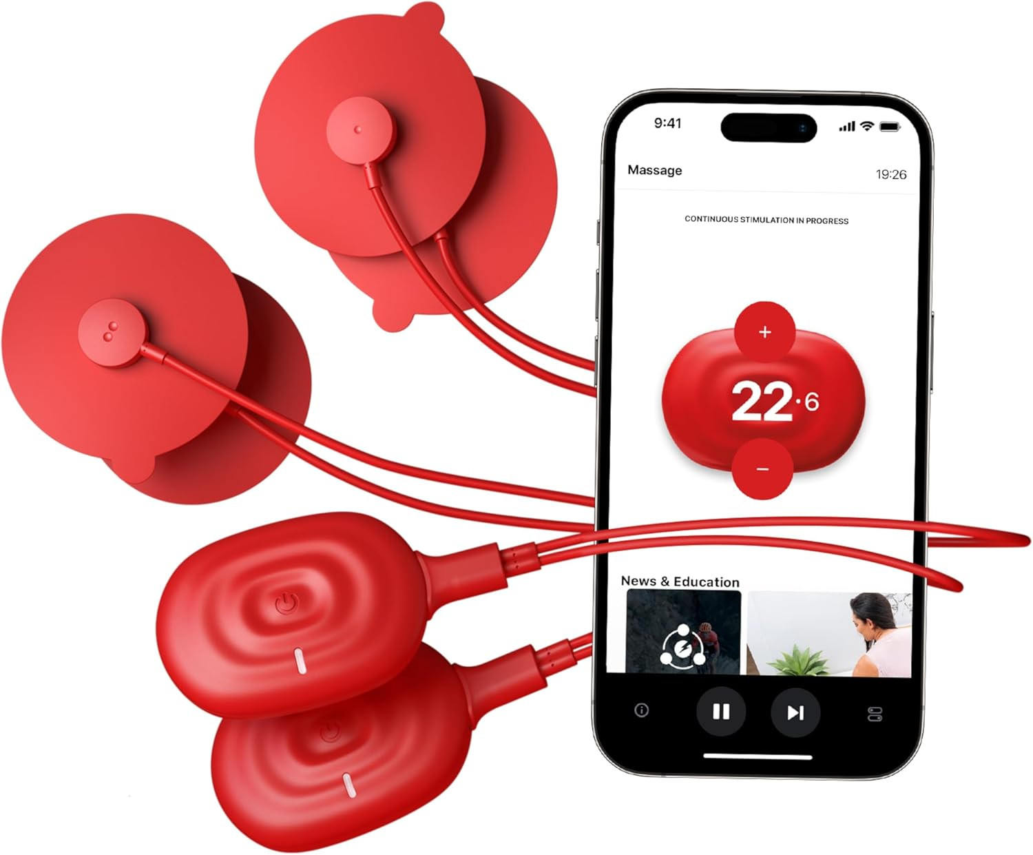 Therabody PowerDot 2.0 Duo - Stim TENS Unit for Pain Relief - Bluetooth Electrical Muscle Stimula... | Amazon (US)